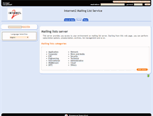 Tablet Screenshot of lists.internet2.edu